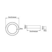 BRUMBERG Biro Circle Ring katto 25W Ø60cm on/off musta 830