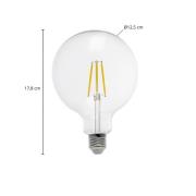 Arcchio-LED-globe-lamppu G125 E27 3,8W 2700K 806lm