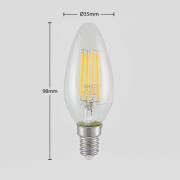 LED-filamenttilamppu E14 4W 827 3-vaihehimmen, 2x