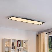 Lindby LED-paneeli Lamin, musta, 120cm, CCT, himmennettävä, kaukosäädi...