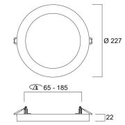 Sylvania Start -LED-alasvalo 5in1 Ø21,7 cm 18 W