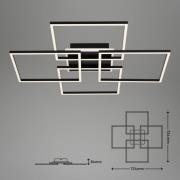 Frame S LED-kattovalaisin, 72,4x72,4 cm, musta