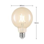 LED-lamppu E27 4W 2 700 K G95 globe kirkas 3 kpl