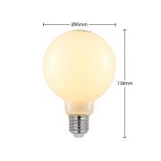 LED-lamppu E27 8W 2700K G95 globe opaali 3x