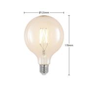 LED-filamentti E27 6W 2700K G125 globe kirkas 3kpl