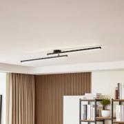 Lindby LED-kattovalaisin Aurendor, 135 cm, musta, metallia