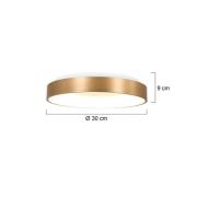 LED-kattovalaisin Ringlede 2 700 K Ø 30 cm kultainen