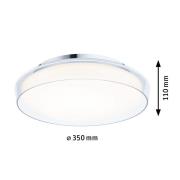 Paulmann Luena LED-kattovalaisin IP44 kromi Ø35cm Paulmann Luena