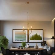 Euluna Gina kattokruunu, ruskea, 3-lamppuinen