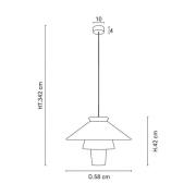 MARKET SET Ruche-riippuvalaisin, Ø 58 cm, valkoinen