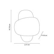 MARKET SET seinälamppu Screen 70's, 76 cm, koivu/curry, tekstiili