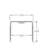 BRUMBERG One LED pinta-asennusprofiili, alumiini, korkea, 1 metri