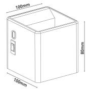 LED-seinävalaisin Cube, akku, magneettinen, musta