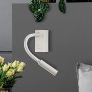 LED-seinään asennettava lukuvalaisin Cio, kytkin, joustovarsi, 930, va...