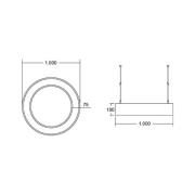 BRUMBERG Biro Circle Ring suoraan päälle/pois, 100cm, valkoinen, 4000 ...