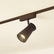 Lindby LED-valonheitin 48 V Lumaro, musta, Ø 7 cm, himmennettävä