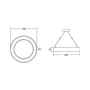 BRUMBERG Biro Circle Ring 3.5 suora Ø 45cm DALI CCT musta