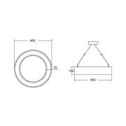 BRUMBERG Biro Circle Ring10 Ø45cm ylös/alas DALI musta 4000K