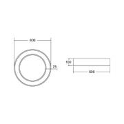 BRUMBERG Biro Circle Ring katto, Ø 60cm, DALI, valkoinen, 830