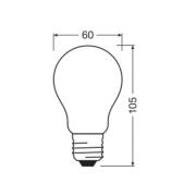 OSRAM LED Classic, matta, E27, 3,8 W, 806 lm, 4 000 K, A60