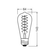 OSRAM LED Vintage 1906 Edison, kultainen, E27, 8,8 W, 824, dim.