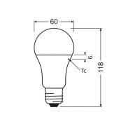 OSRAM LED Classic Star, matta, E27, 10 W, 2 700 K, 1 055 lm