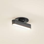 Lindby LED uppoasennusvalo Eldrin, musta, valonauha,13,1cm