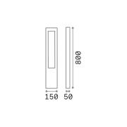 Ideal Lux Vega polkuvalaisin, ruskea, alumiini, korkeus 80 cm