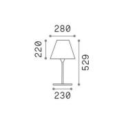 Ideal Lux Arcadia ulkotilojen pöytävalaisin, antrasiitti, korkeus 53 c...