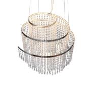 Pomp LED-riippuvalaisin, Ø 48 cm, kromi, akryyli/metalli, CCT