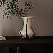 ferm LIVING Riban-maljakko, beige, 19 cm, lasi, suupuhallettu