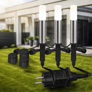 LED-maapiikkivalo 3925032 12V 3x-aloitussarja ruostumaton teräs Ø 4 cm