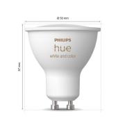 Philips Hue White & Colour Ambiance LED GU10 4,2 W, 2-pack, 2-pack