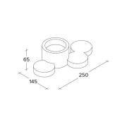 Chio kattovalaisin, valkoinen, kipsi, 25 cm pitkä, GX53