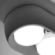 Mysia kattovalaisin, 2-valo, 20 cm, kvartsiharmaa, kipsi, GX53