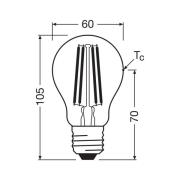 OSRAM LED-lamppu E27 2,2W hehkulanka 4 000K 470lm 2-pack