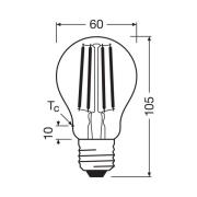 OSRAM LED-lamppu E27 7,2W hehkulanka 2700K 1521lm 2-pack 2-pack