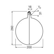 OSRAM LED Vintage Big Globe E27 4,8W 818 hehkulanka ruskea himmeä