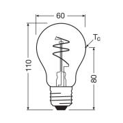 OSRAM LED Vintage E27 4,9W 2.700K kierre hehkulanka kultainen himmeä