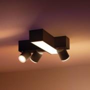 Philips Hue LED-valonheitin Centris Cross musta 3-valo RGB CCT