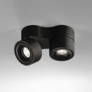 Egger DLS LED-kattospotti Clippo Duo, musta, 2 700K