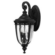 English Bridle -seinälyhty, IP44 Ø 21,6 cm, musta