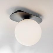 Kattovalaisin Plaza, musta/opaali, 1-lamppuinen