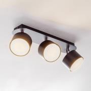 Kattokohdevalo Cloudy 3-lamppuinen musta