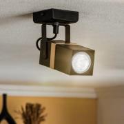 Kattokohdevalo Vidar, musta, 1-lamppuinen