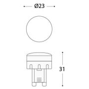 LED-lamppu G9, 1,7 W, 170 lm, 3 000 K