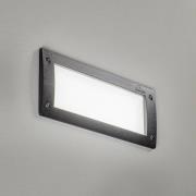 LED-seinäuppovalo Leti 300 Square, musta, CCT