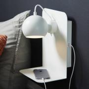 FRANDSEN Ball USB-seinävalaisin valkoinen mattapintainen