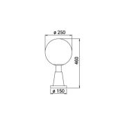 Valkoinen sokkelivalaisin, kristallilasilla