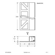 EVN APFL5-profiili sivu 200 cm x 3,3 cm valkoinen